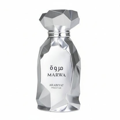 Arabiyat Prestige Marwa 100 ml men’s Eau de Parfum – citrus aromatic top with neroli, ginger, cinnamon and warm amber-woody base.